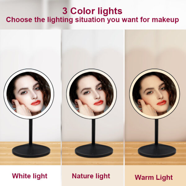 new single sided wireless rechargeable makeup mirror